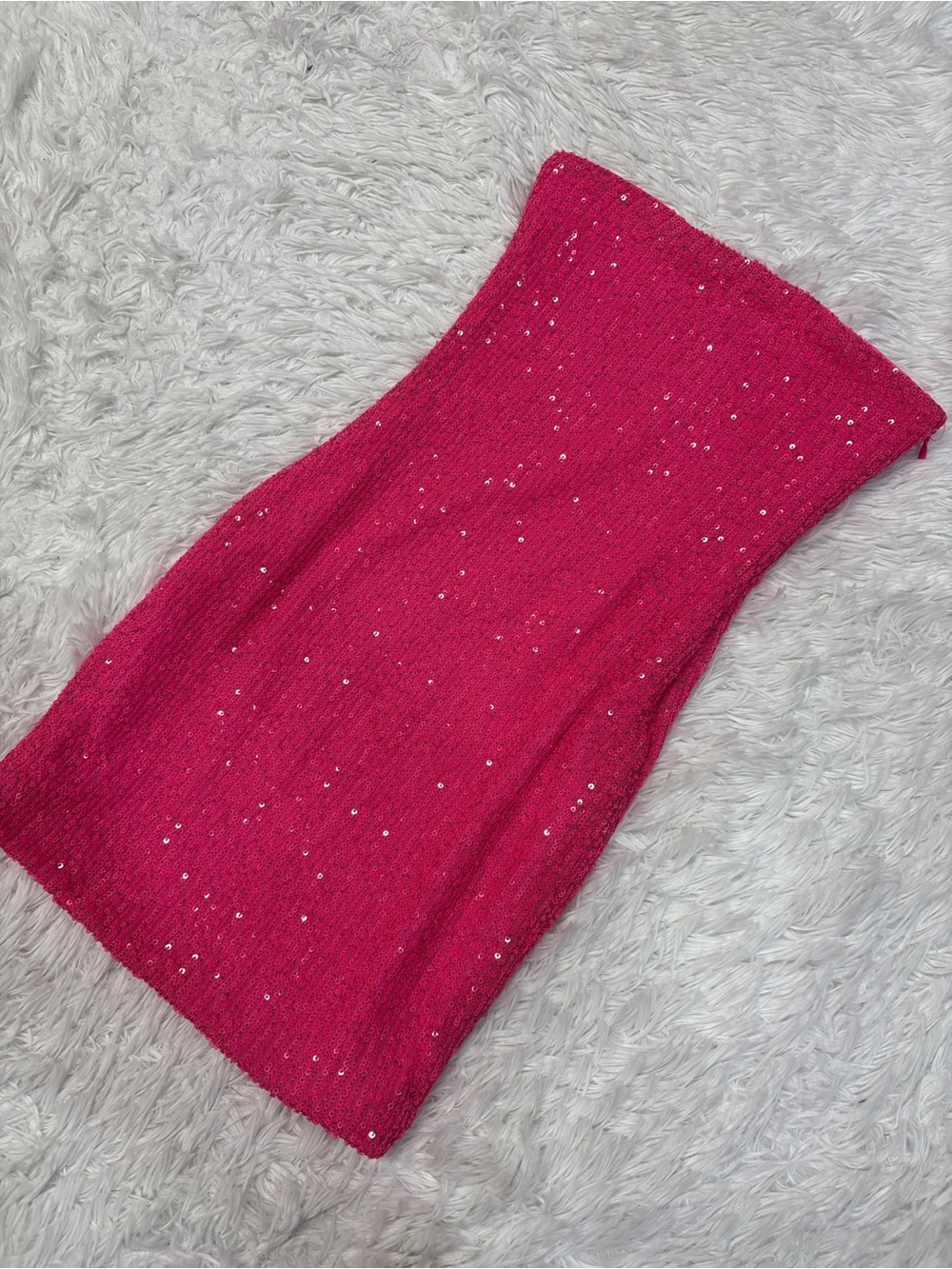 Katie J NYC Strapless Sequin Mini Dress Pink